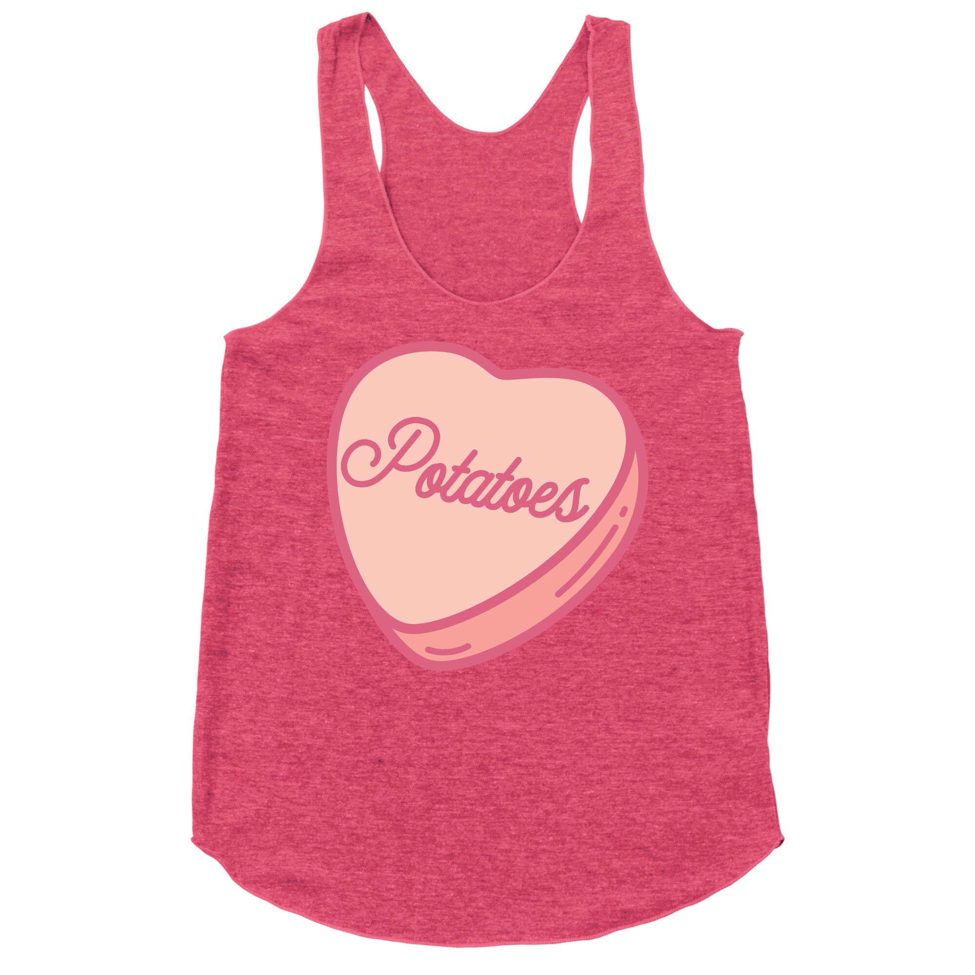 Potatoes Candy Heart Racerback Tank
